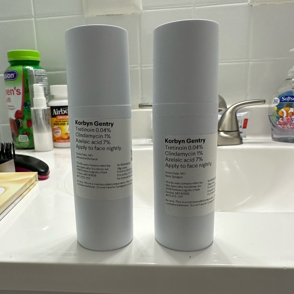 Two things of curology face cream